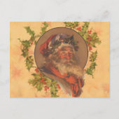 サンタクロースクリスマスヴィンテージポートレート ポストカード (正面)