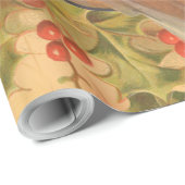 サンタクロースクリスマスヴィンテージポートレート ラッピングペーパー (ロールコーナー)