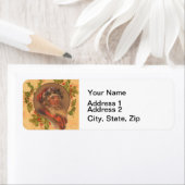 サンタクロースクリスマスヴィンテージポートレート ラベル (インサイチュ)