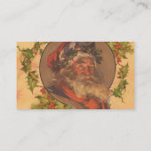 サンタクロースクリスマスヴィンテージポートレート 名刺 (裏面)