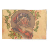 サンタクロースクリスマスヴィンテージポートレート 枕カバー (裏面)