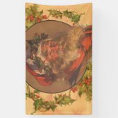 サンタクロースクリスマスヴィンテージポートレート 横断幕 (縦)