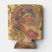 サンタクロースクリスマスヴィンテージポートレート 缶クーラー (裏面)