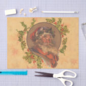 サンタクロースクリスマスヴィンテージポートレート 薄葉紙 (クラフト)