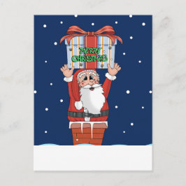 サンタクロースクリスマス冬の雪 ポストカード