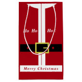 サンタクロースクリスマス抱き枕おもしろい- スモールペーパーバッグ (裏面)