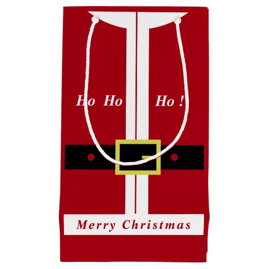 サンタクロースクリスマス抱き枕おもしろい- スモールペーパーバッグ (正面)