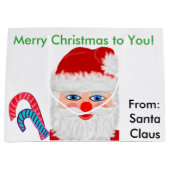 サンタクロースクリスマス抱き枕 ラージペーパーバッグ (正面)