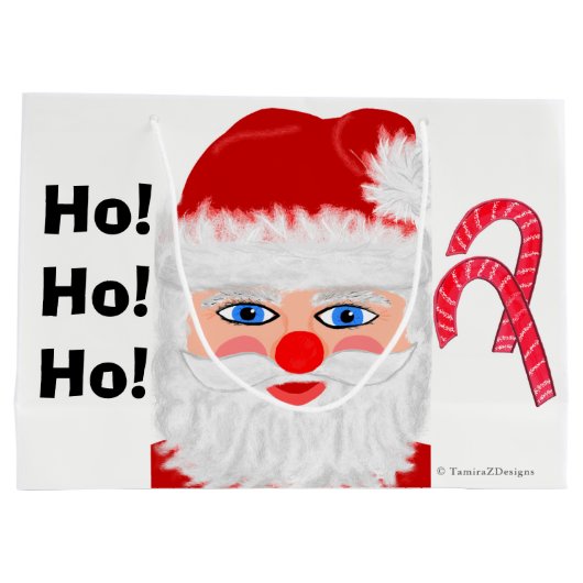 サンタクロースクリスマス抱き枕 ラージペーパーバッグ (裏面)