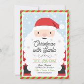 サンタクロースクリスマス招待状 子供へ 招待状 (正面)