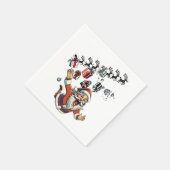 サンタクロースクリスマス紙カップ スタンダードカクテルナプキン (角)