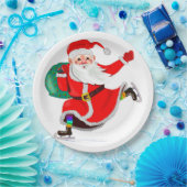サンタクロースクリスマス紙プレート ペーパープレート (パーティー)