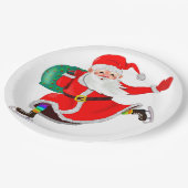 サンタクロースクリスマス紙プレート ペーパープレート (アングル)