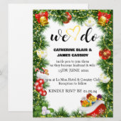 サンタクロースクリスマス結婚式招待状 招待状 (正面/裏面)