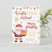 サンタクロースクリスマス誕生日招待状 招待状 (スタンド正面)