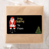 サンタクロースゴルフクリスマスホリデーゴおもしろいルフ ラベル (インサイチュ)