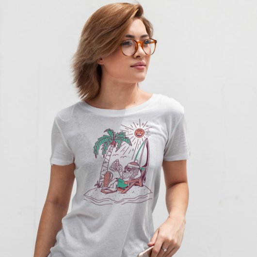 サンタクロースサマービーチ Tシャツ