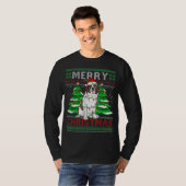 サンタクロースサンベルナール犬のオーナーズ醜いクリスマ Tシャツ (正面フル)