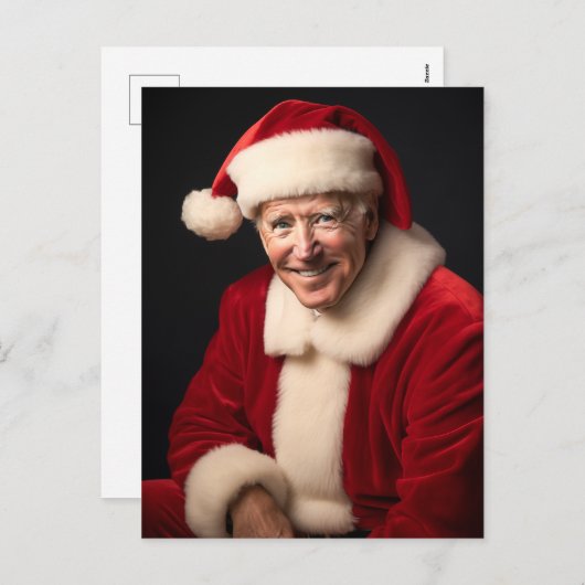 サンタクロースジョーバイデン氏 シーズンポストカード (正面/裏面)