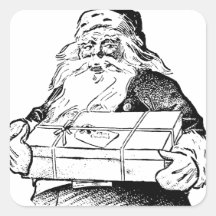 サンタクローススクエアステッカー封筒用シール