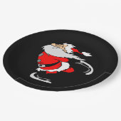 サンタクローススケートで滑る ペーパープレート (アングル)