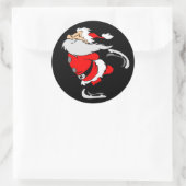 サンタクローススケートで滑る ラウンドシール (バッグ)