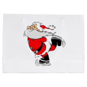 サンタクローススケートで滑る ラージペーパーバッグ (裏面)