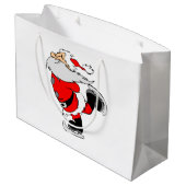 サンタクローススケートで滑る ラージペーパーバッグ (裏面アングル)