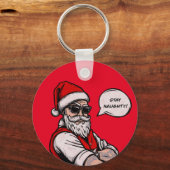 サンタクロースステイいけなスおもしろいクリスマス キーホルダー (正面)