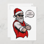 サンタクロースステイいけなスおもしろいクリスマス シーズンポストカード (正面/裏面)