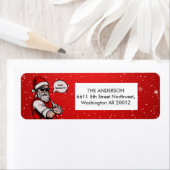 サンタクロースステイいけなスおもしろいクリスマス ラベル (インサイチュ)