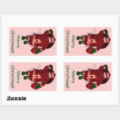 サンタクロースストロベリー農家 長方形シール (シート)