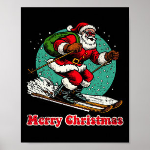 サンタクローススノーボードメリークリスマスウィンターホ ポスター