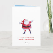 サンタクローススペインのブルークリスマスカード シーズンカード (裏面)