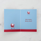 サンタクローススペインのブルークリスマスカード シーズンカード (内部)