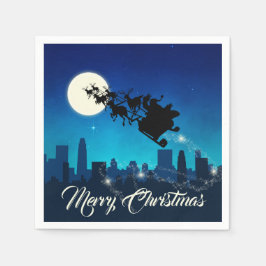 サンタクローススレイクリスマス スタンダードカクテルナプキン