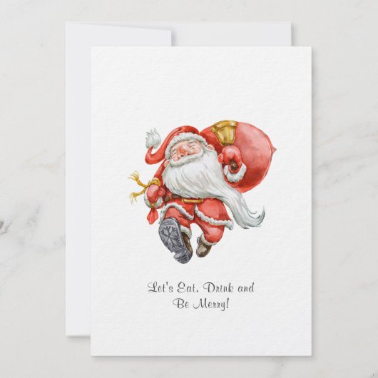 サンタクローススレイホリデークリスマスイブパーティー 招待状 (裏面)