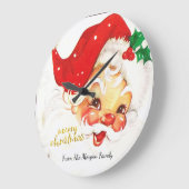 サンタクローススーツのクリスマス ラージ壁時計 (傾斜)