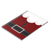 サンタクローススーツクリスマスホリデイデザイン ノートブック (左側)