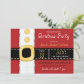 サンタクローススーツクリスマスホリデーパーティー 招待状 (スタンド正面)