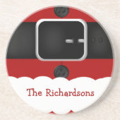 サンタクローススーツクリスマス飲み物用コースター コースター (正面)