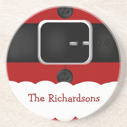 サンタクローススーツクリスマス飲み物用コースター コースター (正面)