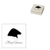 サンタクロースタイリッシュハットスクリプトホリデー ラバースタンプ (押印)
