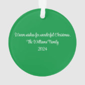 サンタクロースダウンザチムネアクリルオーナメント オーナメント (裏面)