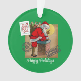 サンタクロースダウンザチムネアクリルオーナメント オーナメント