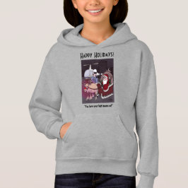 サンタクロースチケットガールズフード付きスウェットシャツ