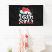 サンタクロースチーム クリスマス家族おそろいパジャマ 横断幕 (インサイチュ)