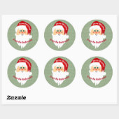 サンタクロースデザインステッカーラベル ラウンドシール (シート)