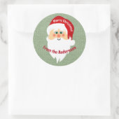 サンタクロースデザインステッカーラベル ラウンドシール (バッグ)