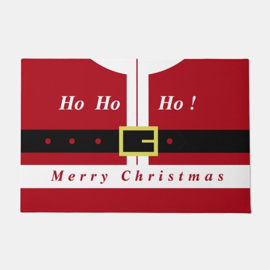 サンタクロースデザイン付きクリスマスおもしろい- ドアマット (正面)